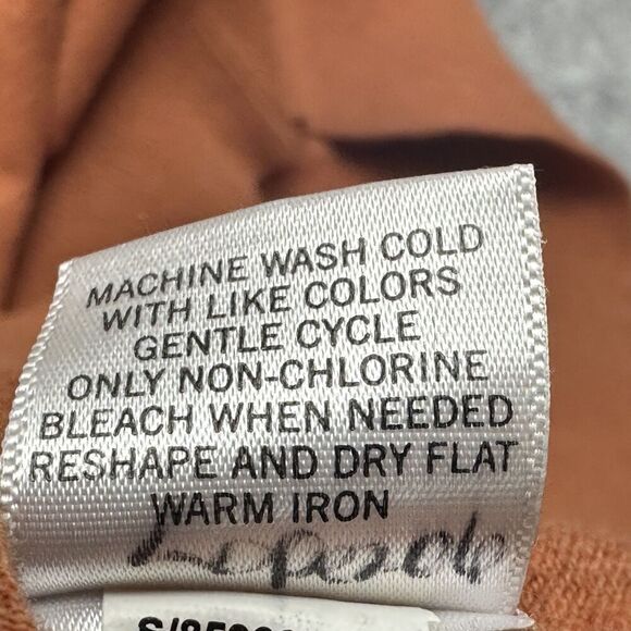 Banana Republic Sweater Mens XXL 2XL Orange Shawl Button Collar Preppy Pullover - Picture 3 of 15